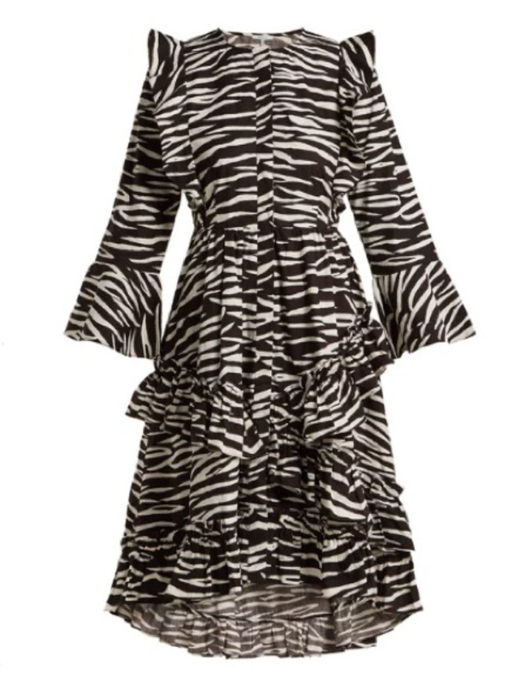 Ganni | Faulkner‎ Zebra Print Midi Dress